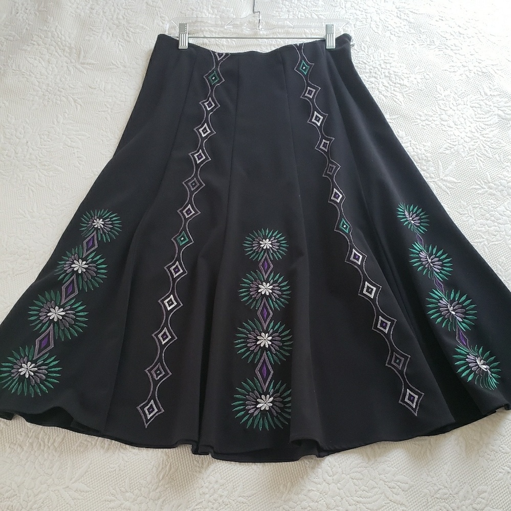 Black midi skirt